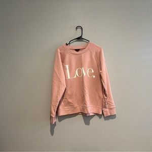 J crew pink love sweater